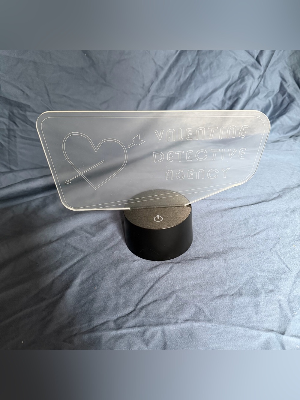 Fallout 4 Valentine Detective Agency Lighted Acrylic Sign Scratches Surface Wear
